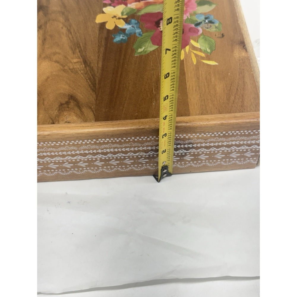 The Pioneer Woman Wildflower Whimsy 4-Compartment Wood Coffee Pod Organizer - Picture 7 of 7